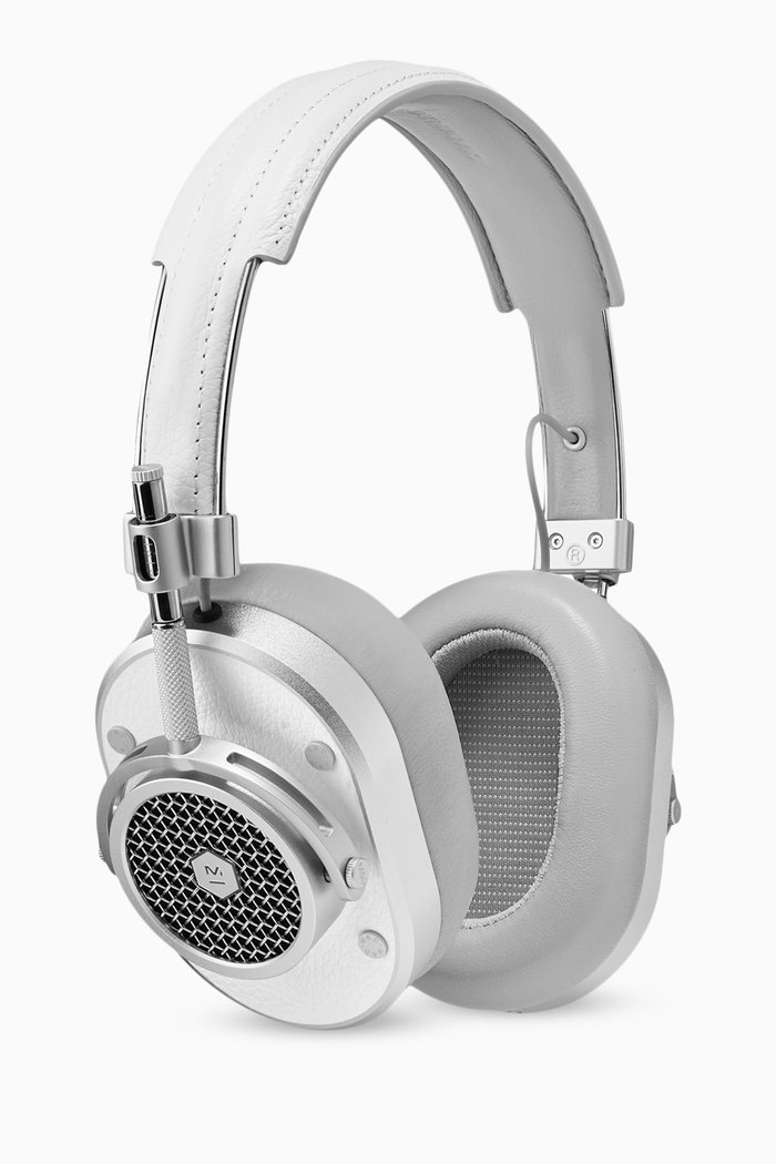

White & Silver MH40 Over-Ear Headphones