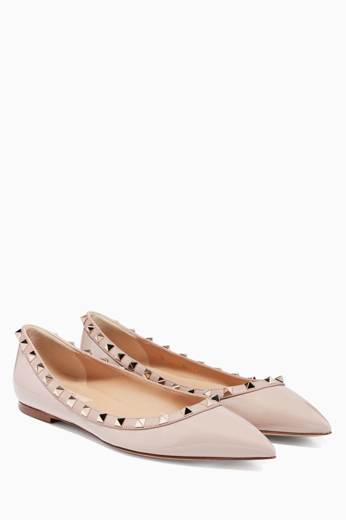 

Poudre Rockstud Patent Ballerinas, Neutral