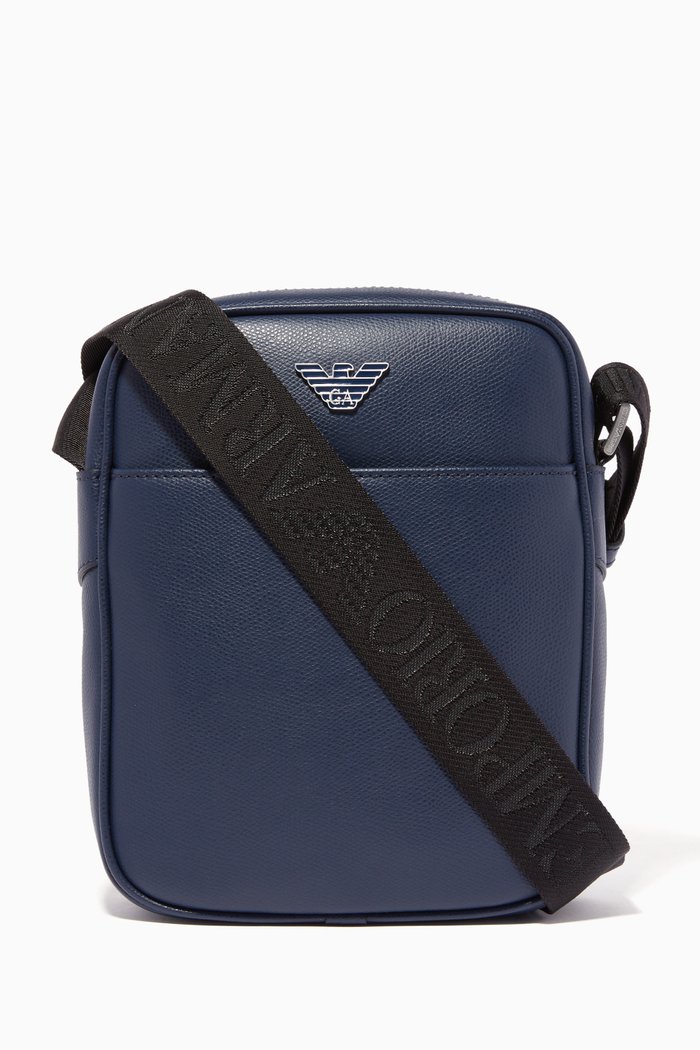

Eagle Logo Messenger Bag, Blue