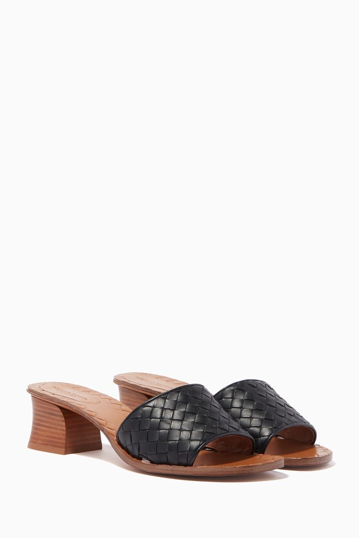 

Black Ravello Intrecciato Sandals