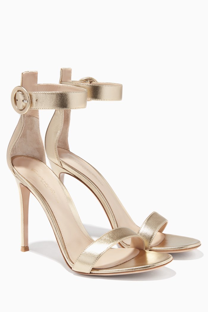 

Gold Portofino Leather Sandals