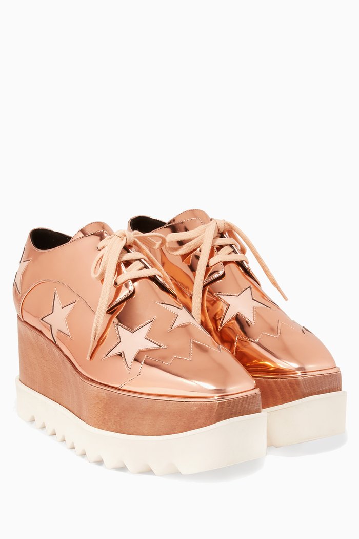 Metallic Pink Elyse Star Platforms