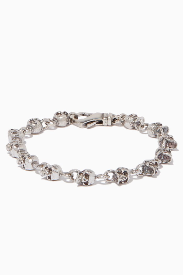 

Silver Skull Chain Bracelet