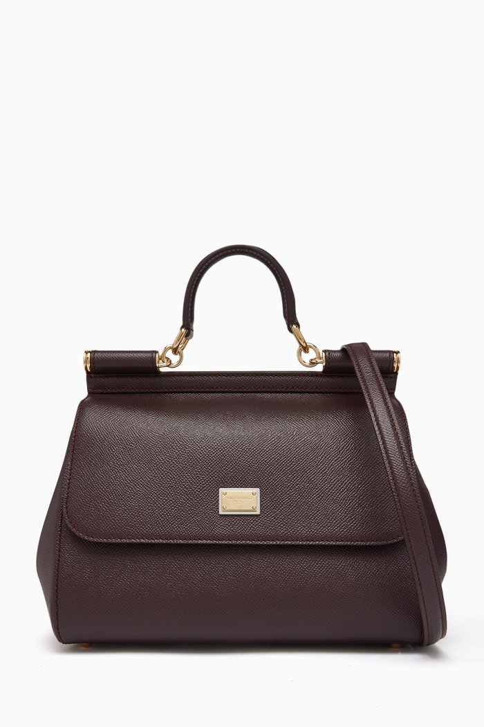 

Medium Miss Sicily Bag in Dauphine Leather, Red