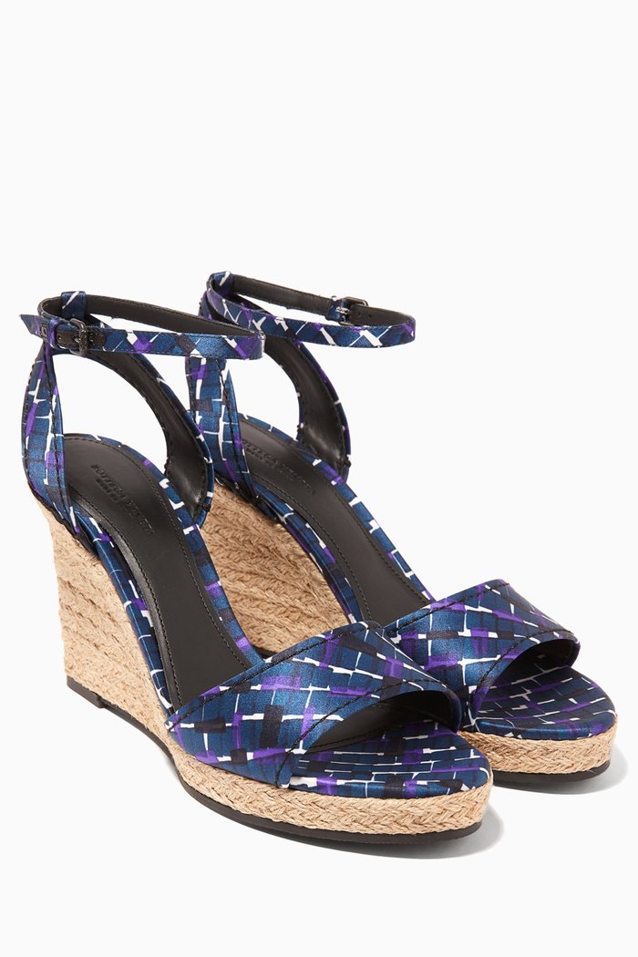 

Multi-coloured Satin Wedges, Multicolour