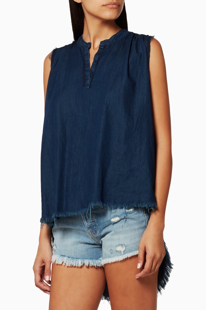 

Dark-Blue Napore Denim Top