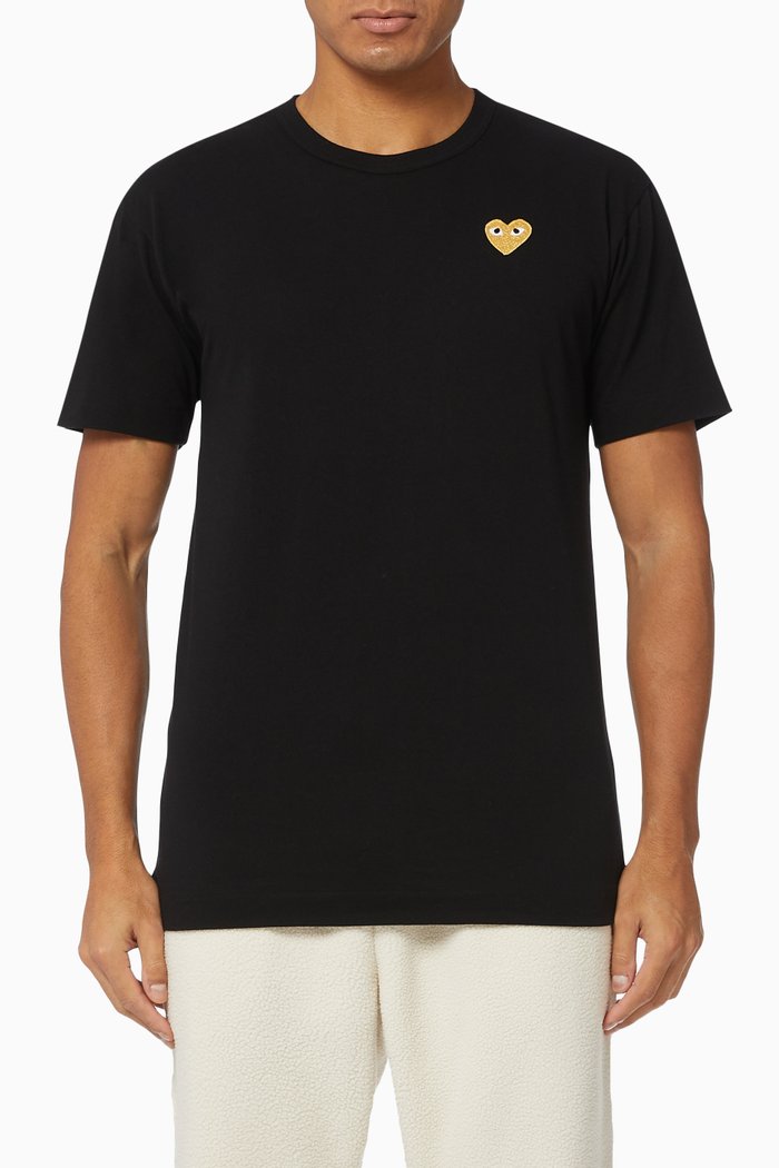 

Logo Appliqué Cotton T-shirt, Black