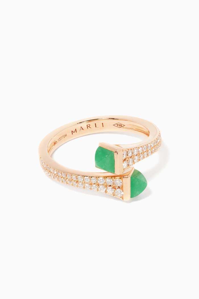 

Rose-Gold Cleo Jade Ring