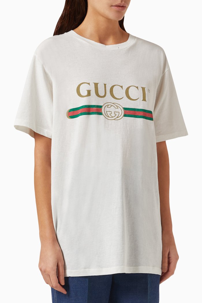 

Oversize Logo T-shirt in Cotton, White
