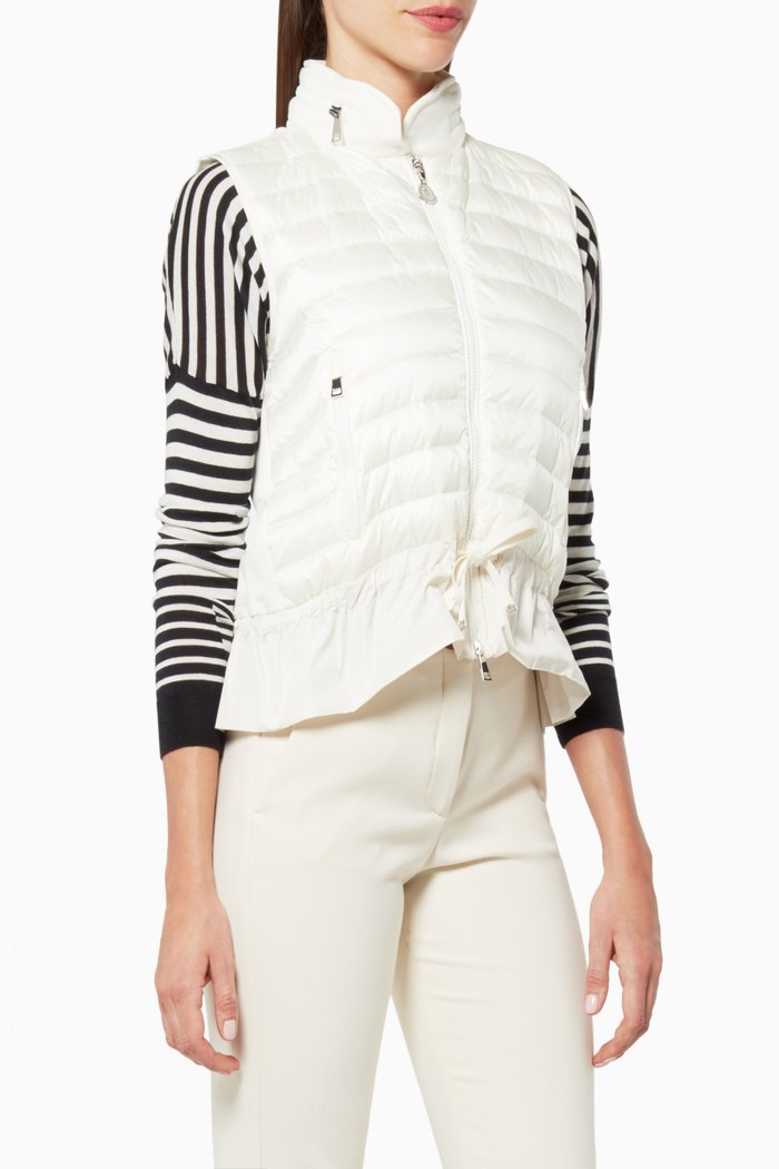 

White Knit-Back Gillet