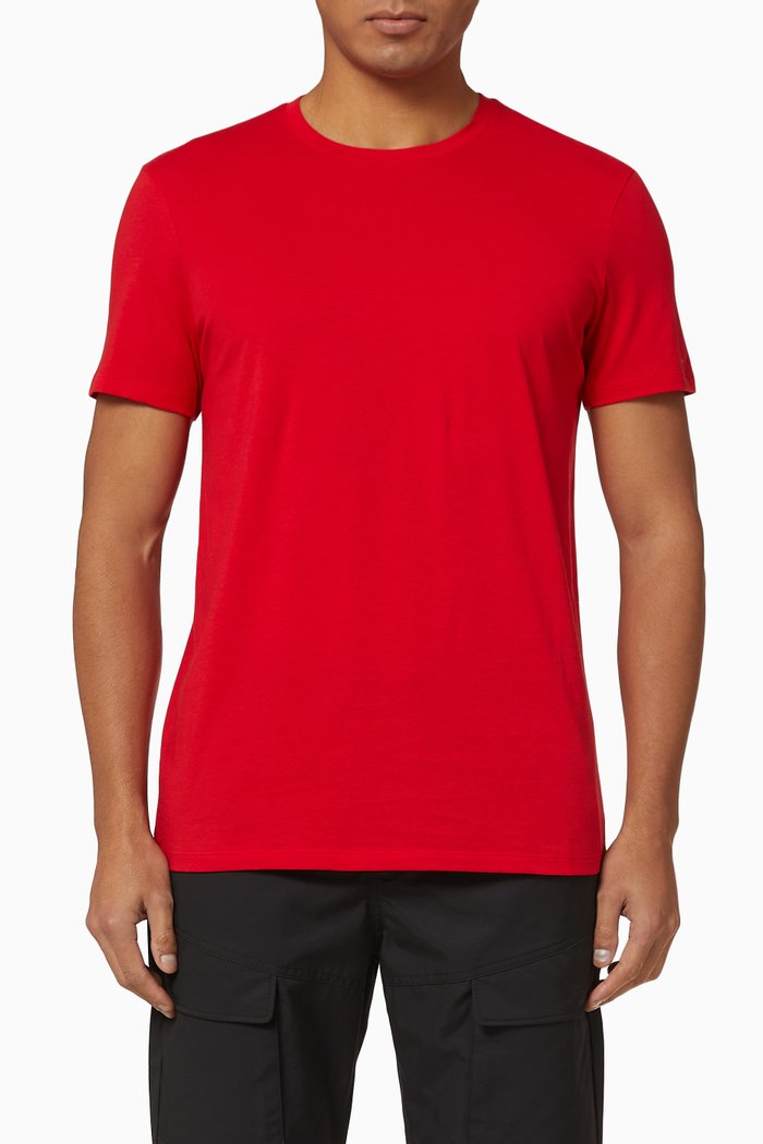 Pima Cotton Crewneck T-Shirt, Red