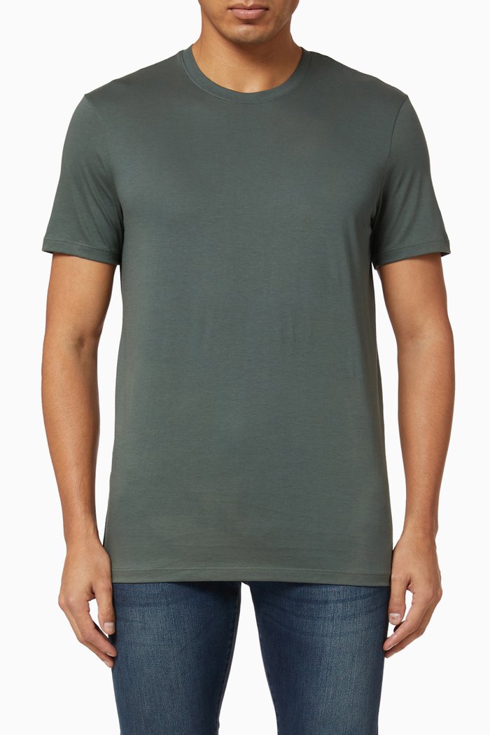 Pima Cotton Crewneck T-Shirt, Grey