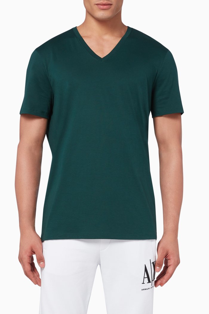 

Pima Cotton V-Neck T-Shirt, Brown