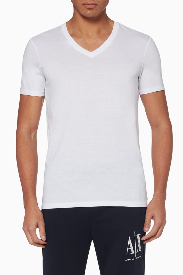

Pima Cotton V-Neck T-Shirt, White