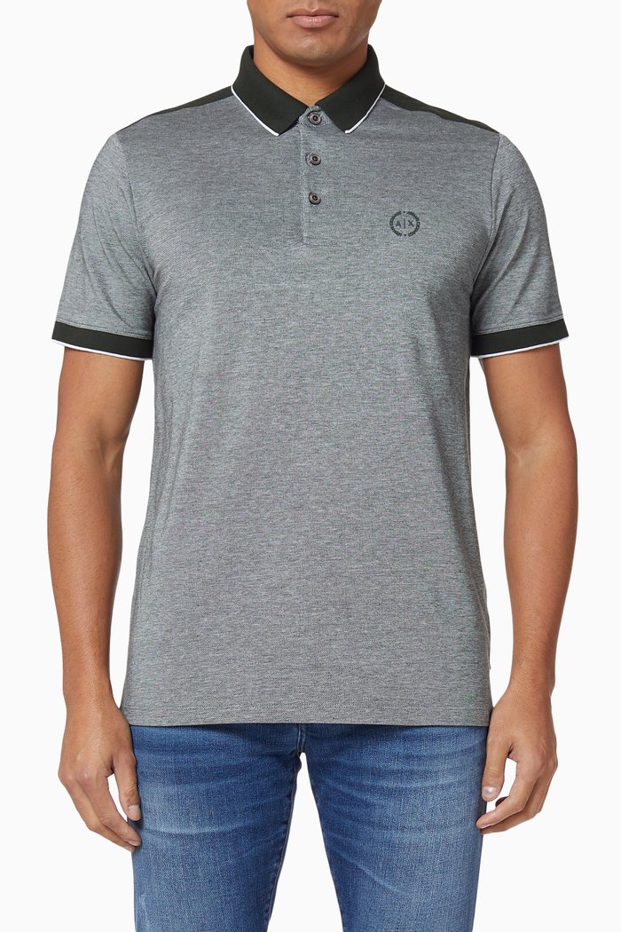 

Embroidered Circle Logo Polo T-Shirt, Yellow