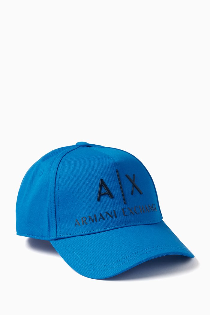 

Logo Baseball Cap in Cotton Twill, Blue