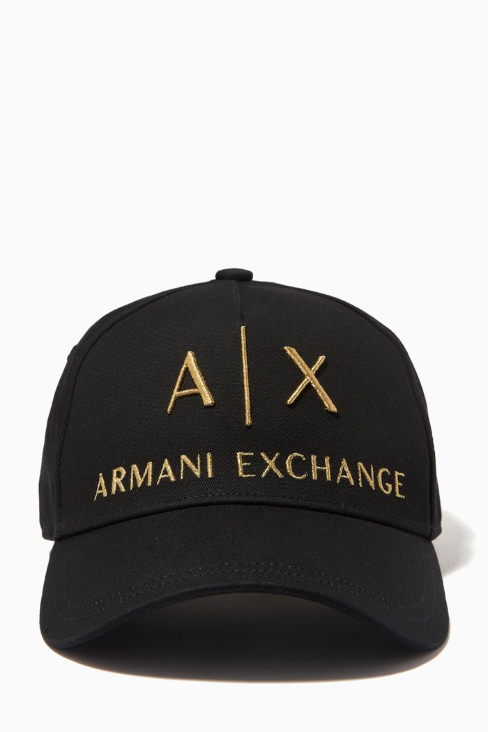 

Logo Baseball Cap in Cotton Twill, Black