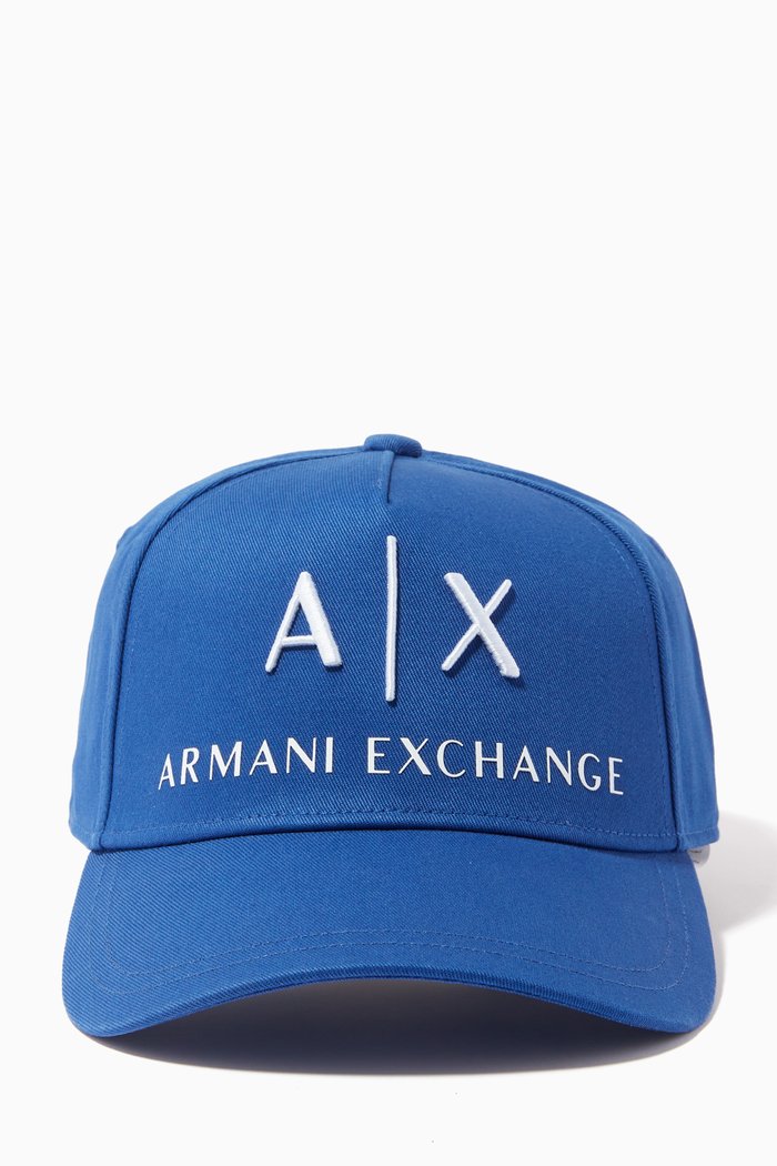 

Logo Baseball Cap in Cotton Twill, Blue