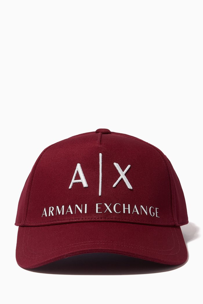 

Logo Baseball Cap in Cotton Twill, Burgundy
