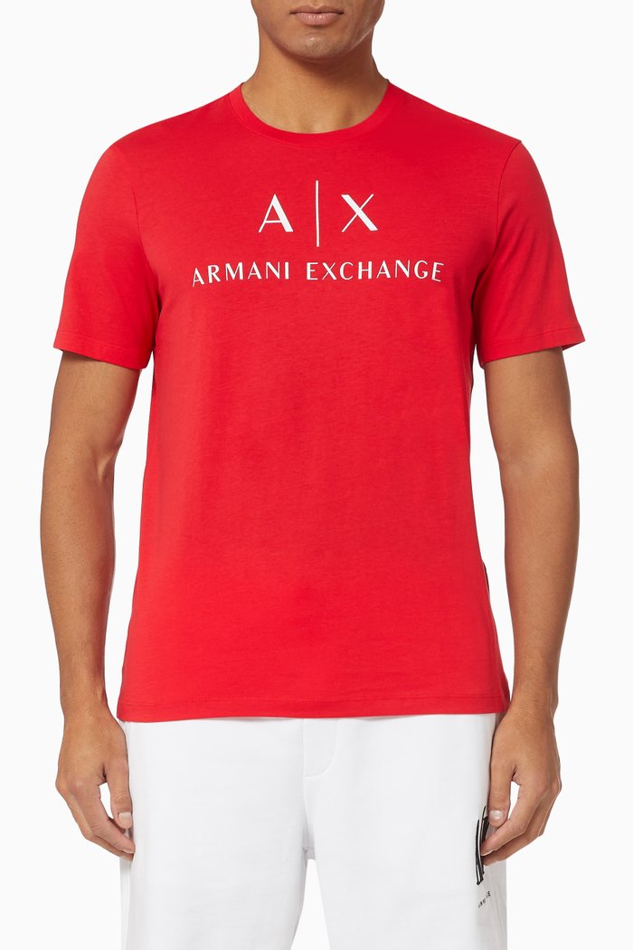 

Logo Print Crewneck T-Shirt, Red
