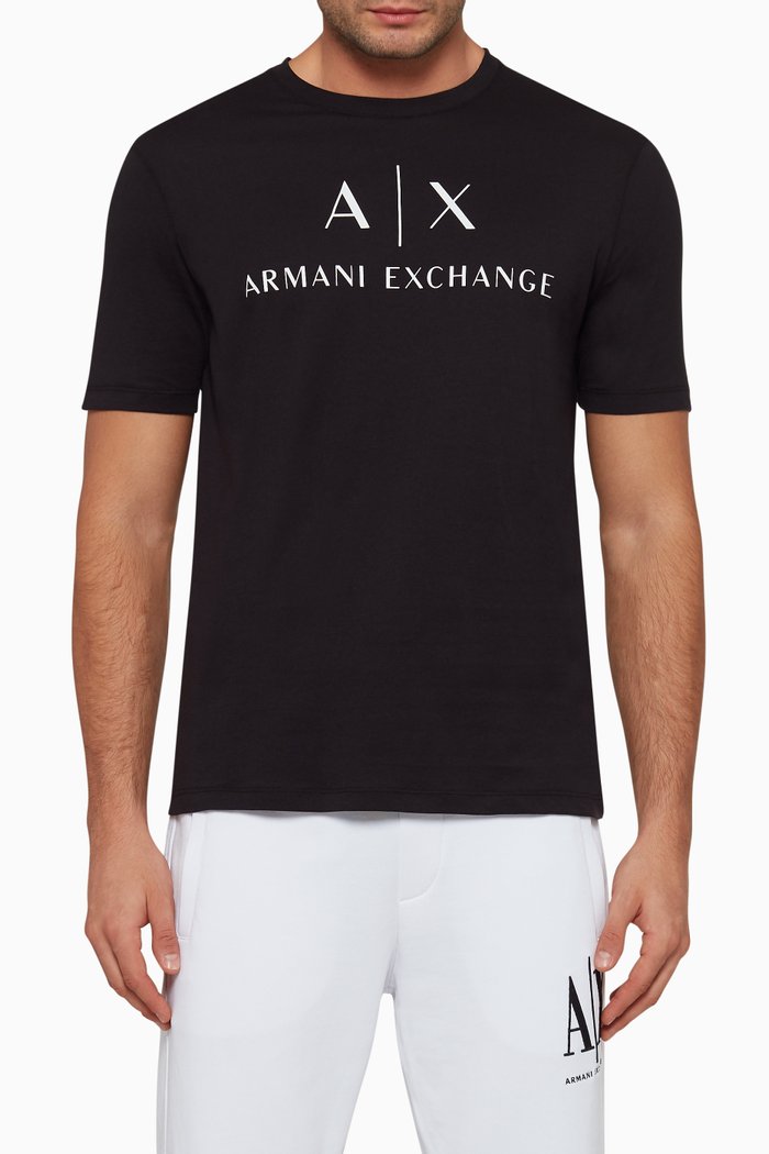 

Logo Print Crewneck T-Shirt, Black