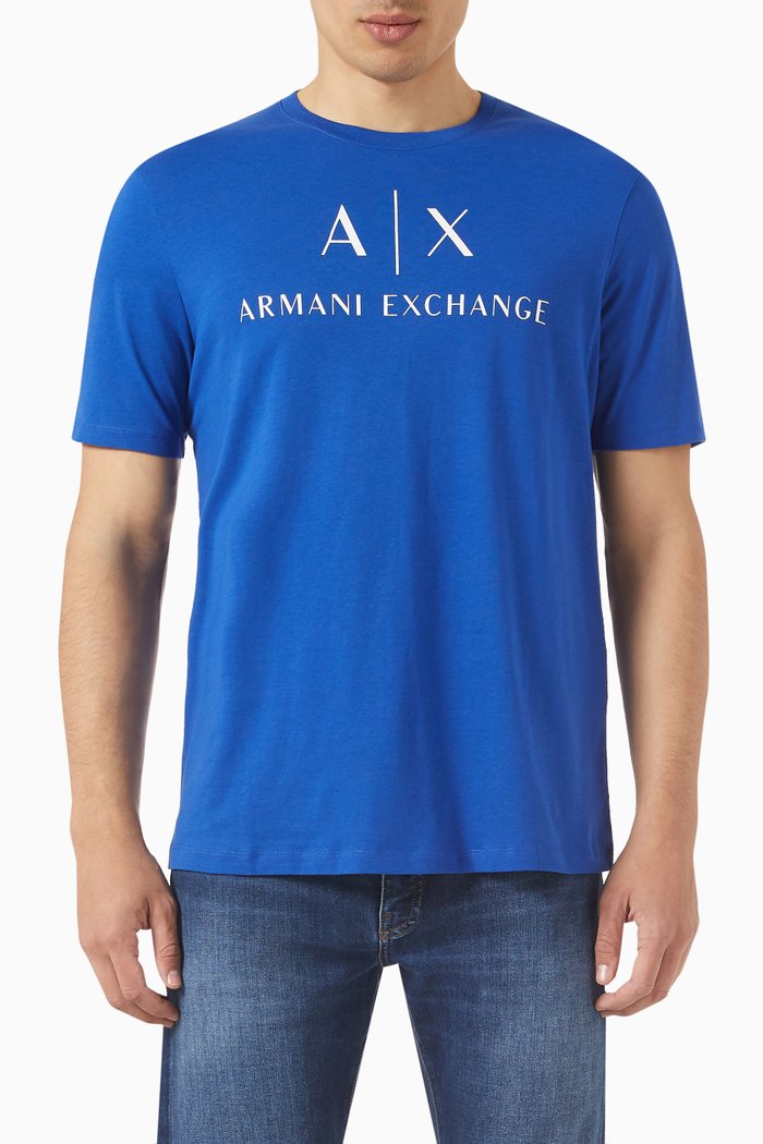 

Logo Print Crewneck T-shirt, Blue