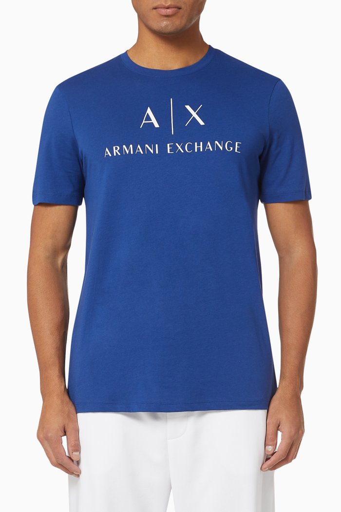 

Logo Print Crewneck T-Shirt, Blue