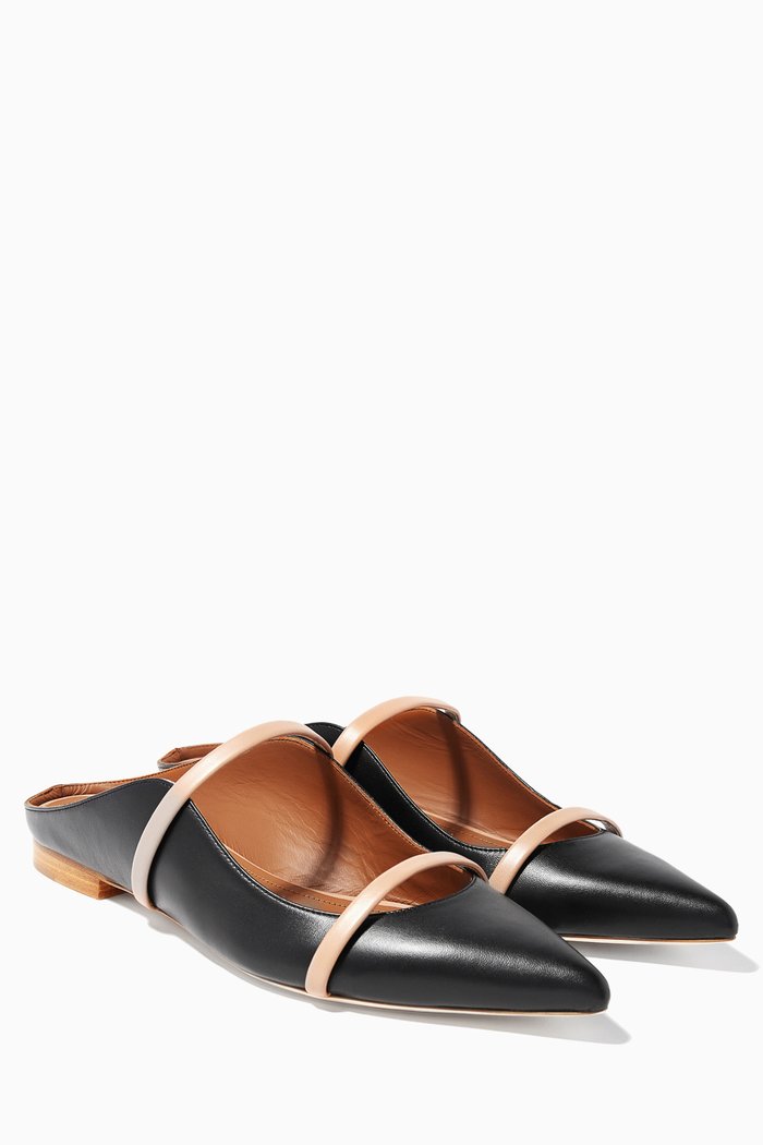 

Black Maureen Leather Flats