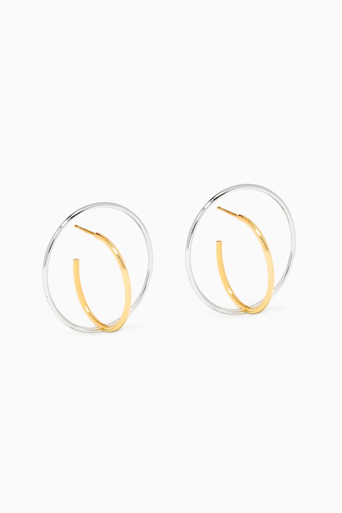 Saturn Medium Earrings in 18kt Vermeil, Multicolour