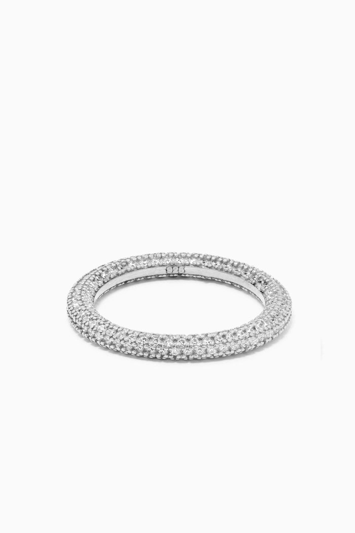 

Curved Eternity Ring, Silver