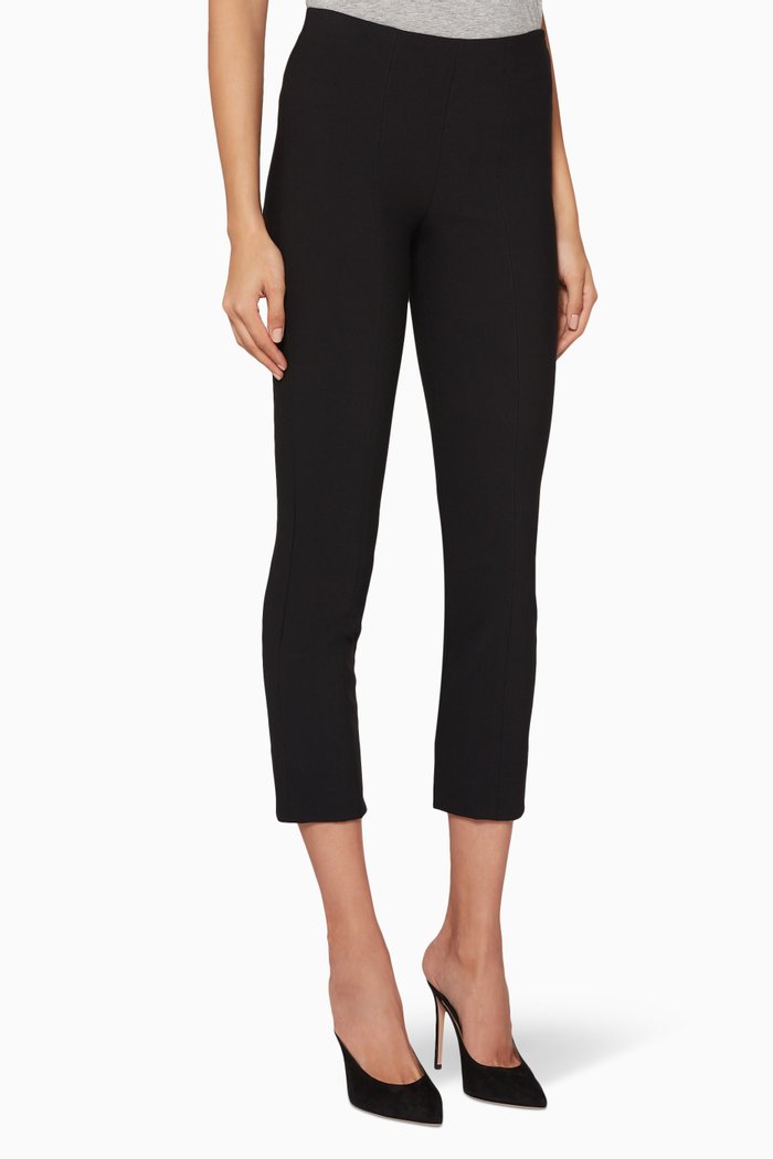 

Black Front-Seam Leggings