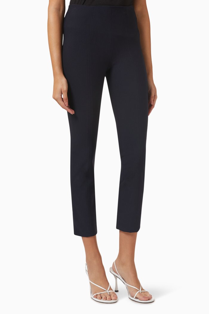 

Stitched Front-seam Leggings in Ponte, Blue