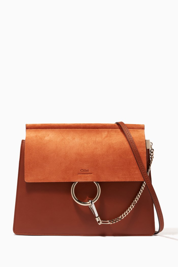 

Classic Tobacco Medium Faye Suede Shoulder Bag, Brown