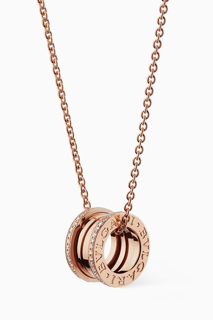 

Rose-gold B.zero1 Pendant With Pavé Diamonds Necklace
