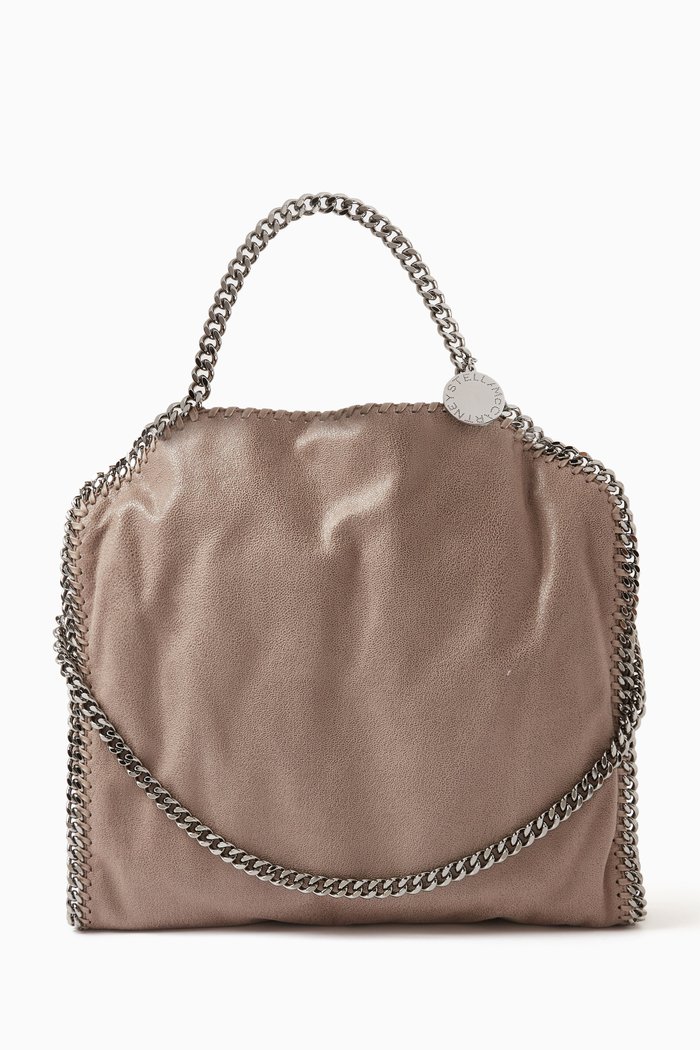 

Falabella Fold Over Tote Bag in Shaggy Deer, Grey