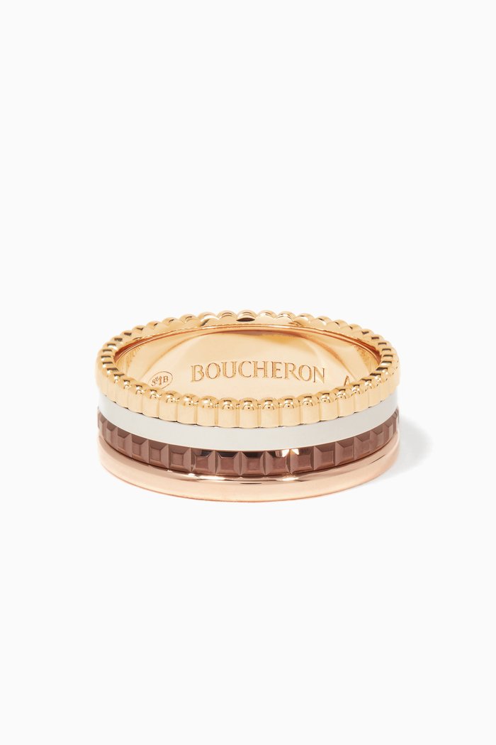 

Yellow, White & Rose-Gold PVD Small Quatre Ring