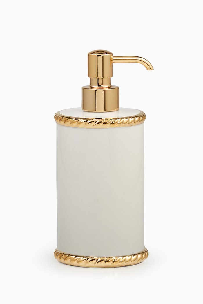 

White & Gold Rope Lotion Dispenser