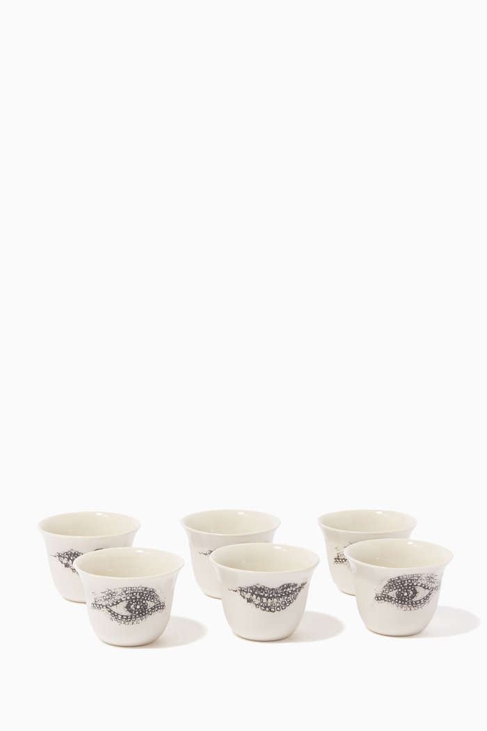 

Mosaic Small Arabic Coffee Set Of 6, Multicolour