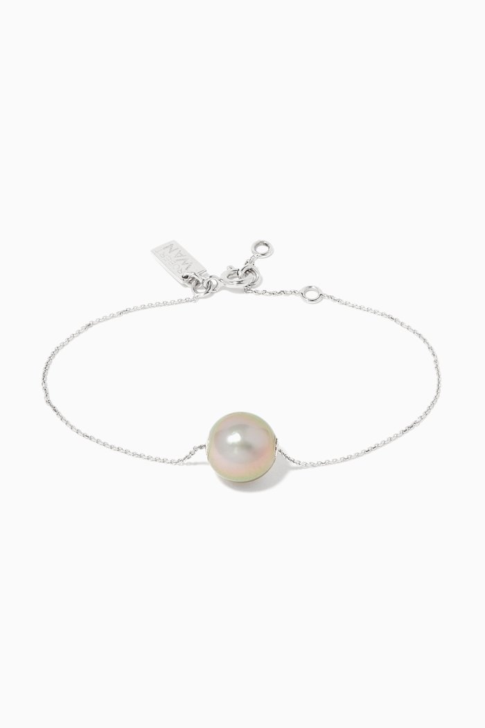 

White-Gold Links of Love Bracelet, Silver
