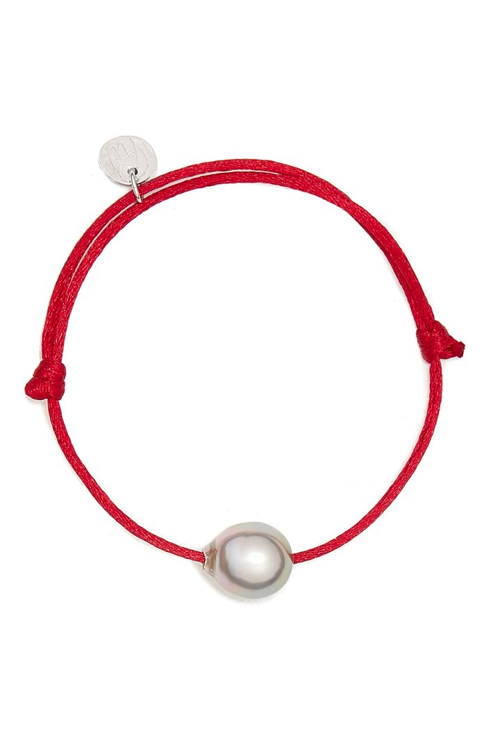 

Grey Pearl & RW Charm Bracelet, Multicolour