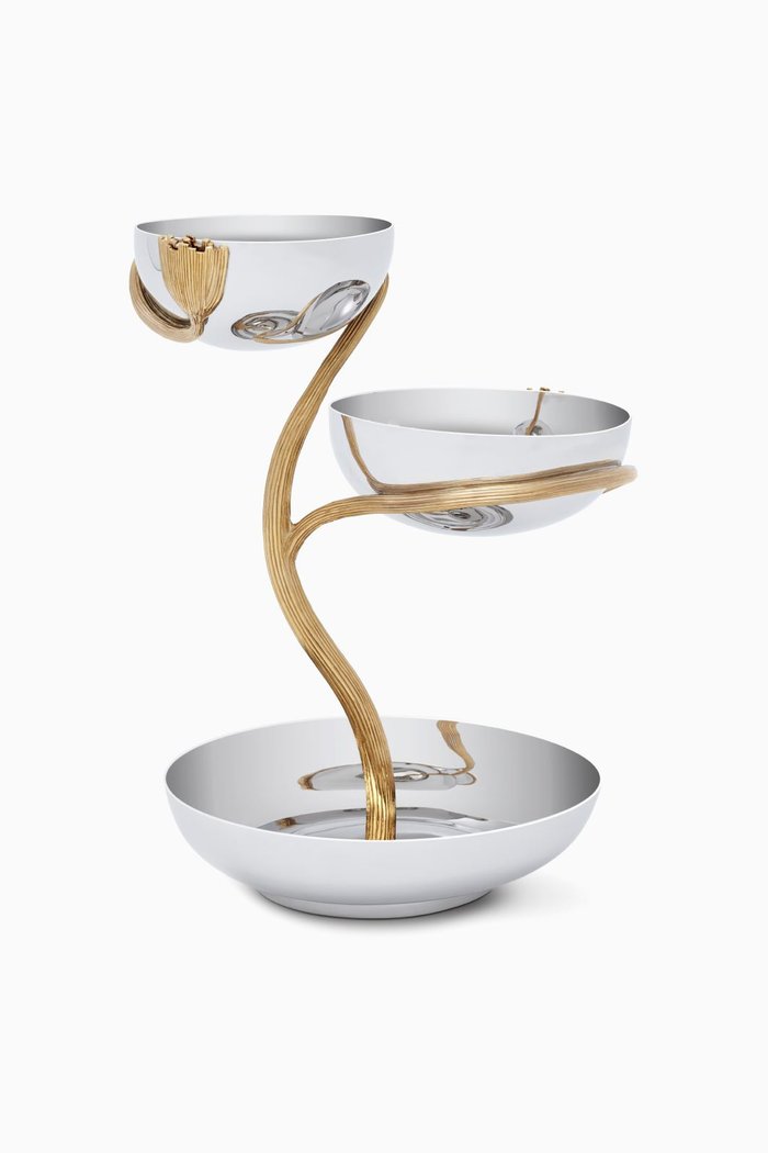 

Deco Leaves 3-Tier Medium Server, Multicolour