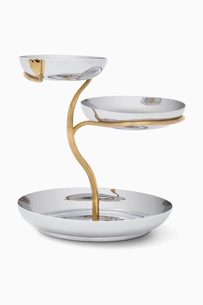 

Deco Leaves 3-Tier Large Server, Multicolour