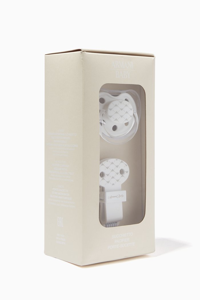 

Eagle Logo-Print Pacifier, White