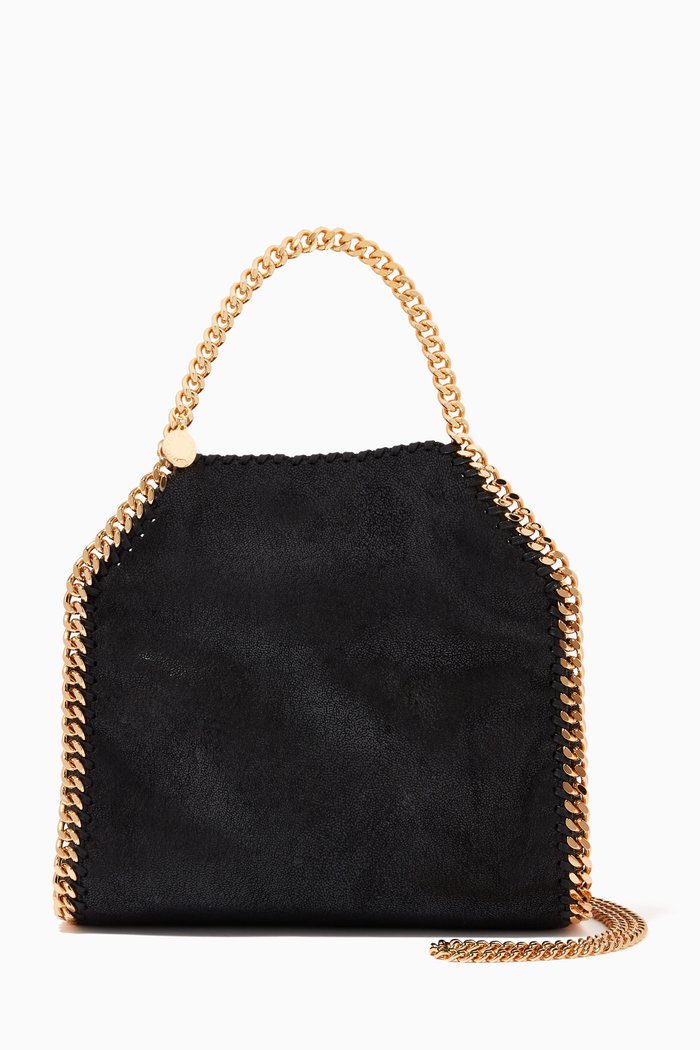

Mini Falabella Tote Bag in Shaggy Deer, Black