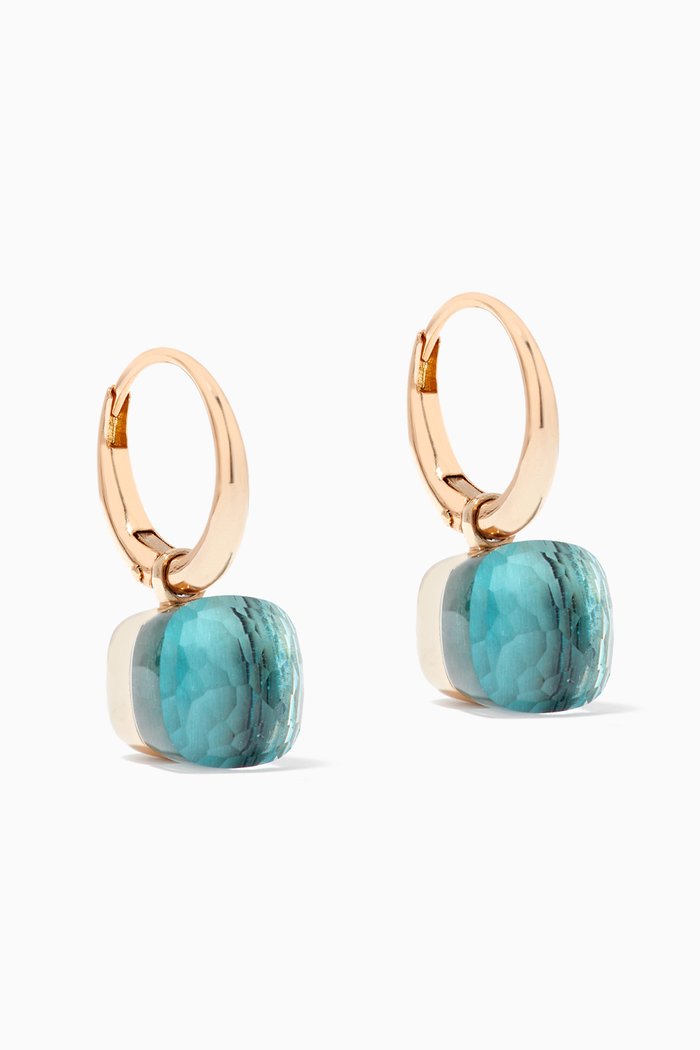 

Nudo Petite Earrings with Blue Topaz in 18kt Rose Gold