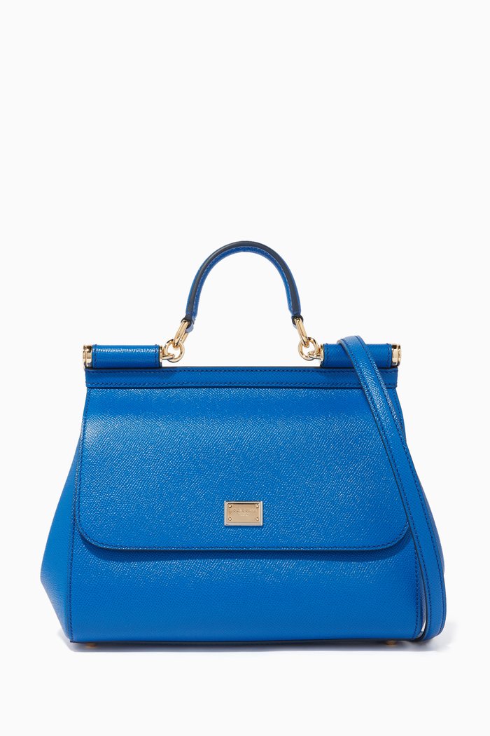 

Dark-Blue Medium Dauphine Leather Miss Sicily Bag