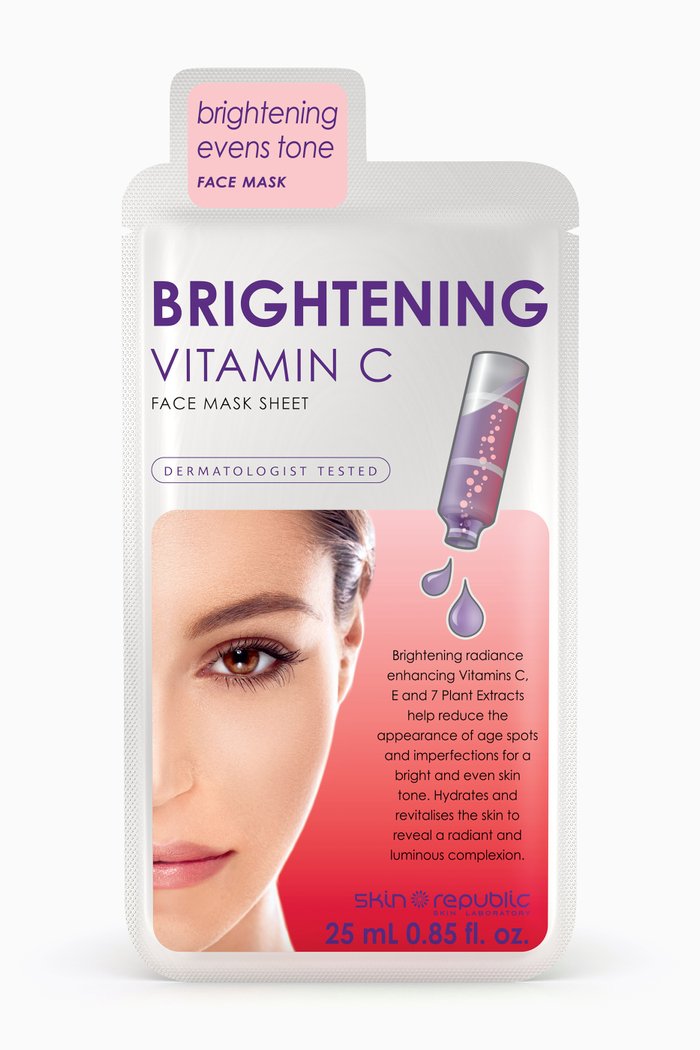 

Brightening Vitamin C Face Sheet Mask, Multicolour