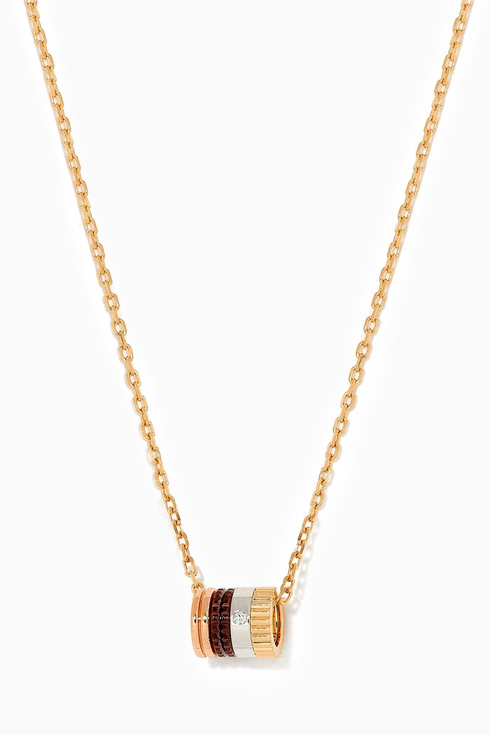 

Quatre Classique Mini Ring Pendant with Diamond in 18kt Gold