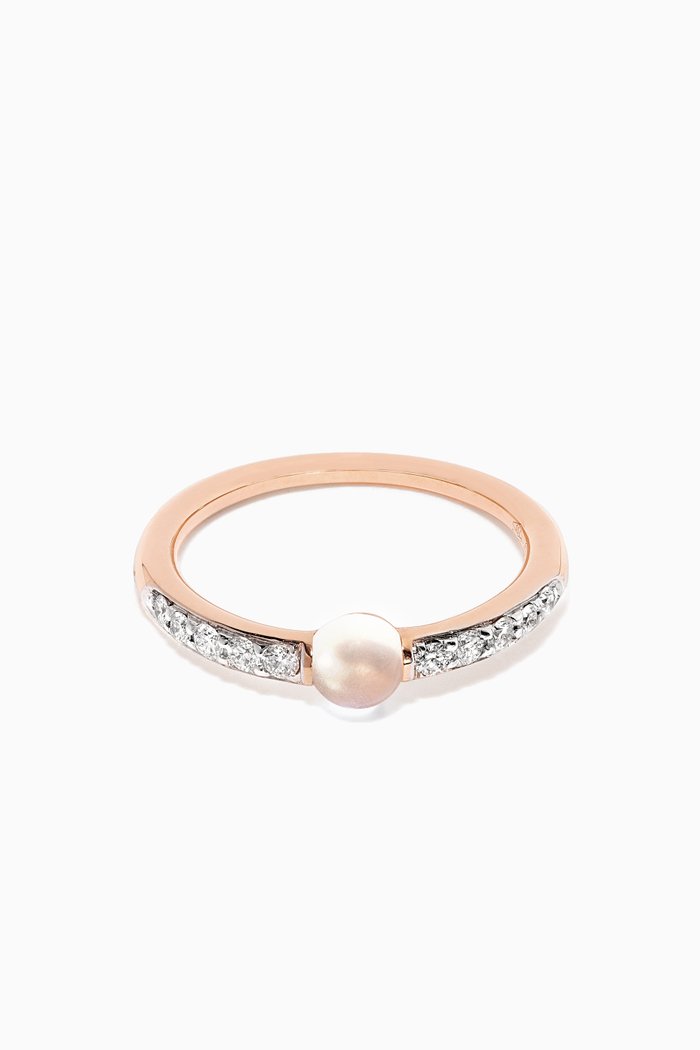

M'ama Non M'ama Adularia & Diamond Ring, Rose gold