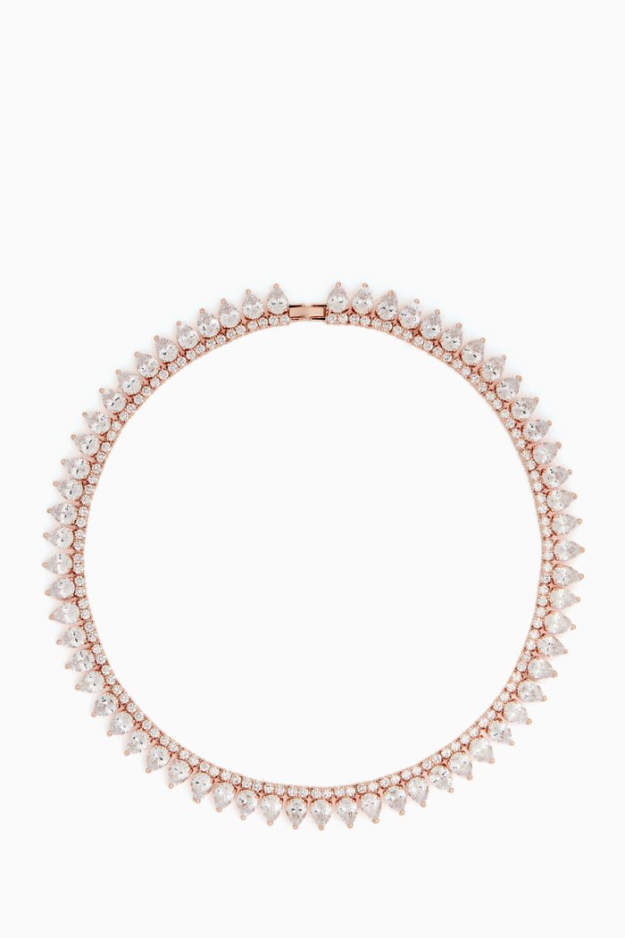 

Rose-Gold Monarch Pointed Choker Necklace, Neutral